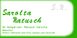 sarolta matusch business card